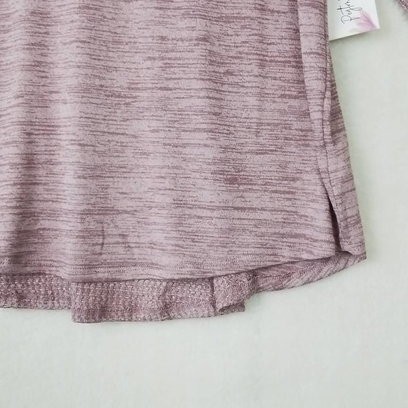 Peyton Primrose Womens Knit Top Sweater 1X Pink Long Sleeve Waffle Knit Scoop - Picture 5 of 9